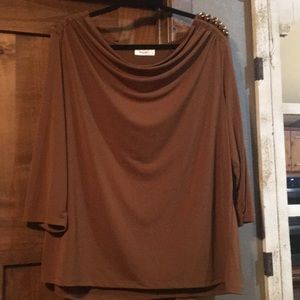Brown/Gold Dressbarn Top